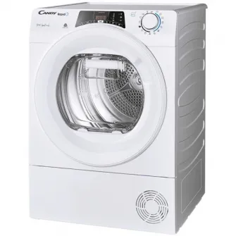 Uscator de rufe Candy Rapido ROE H10A2TE-S, Pompa de caldura, 10 kg, Clasa A++, WiFi, Easy case, Senzor uscare, Antisifonare, Alb