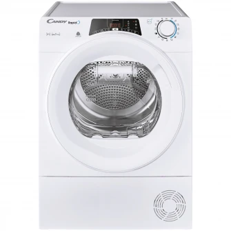 Uscator de rufe Candy Rapido ROE H8A2TE-S, Pompa de caldura, 8 kg, Clasa A++, WiFi, Easy case, Senzor uscare, Antisifonare, Alb