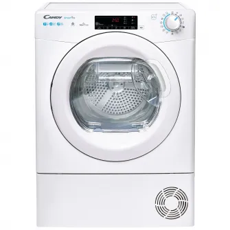 Uscator de rufe Candy Smart Pro CSOE H7A2TE-S, Pompa de caldura, 7 kg, Clasa A++, WiFi, Easy case, Senzor uscare, Antisifonare, Alb