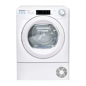 Uscator de rufe Candy Smart Pro CSOE H8A2TE-S, 8 kg, Wi-Fi, 14 programe, Pompa de caldura, Clasa A++, Alb