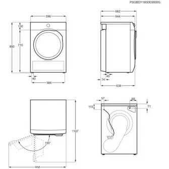 Uscator de rufe Electrolux EW7D283VE, Pompa de caldura, 8 kg, Clasa A++, Sistem uscare DelicateCare + Sensicare, Motor Inverter, Iluminare interioara tambur, Usa reversibila, Alb
