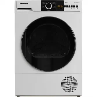 Uscator de rufe Heinner HHPD-V10T2CHA++, Pompa de caldura, 10 kg, 15 programe, Clasa A++, Display LED, Lumina cuva, Blocare Acces copii, Alb