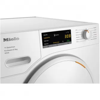 Uscator de rufe Miele TSA 523 WP, 8 kg, Clasa A+++, EasyControl, EcoSpeed, Tehnologie EcoDry, FragranceDos, Alb
