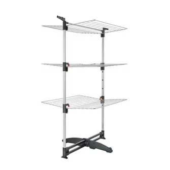 Uscator de rufe vertical Metaltex, model Ciclone Vario, 3 nivele, pliabil, suporturi pentru umerase, 40 m