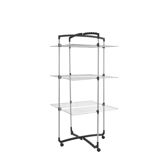 Uscator de rufe vertical Metaltex, model Faro Plus, 3 nivele, pliabil, 28 m