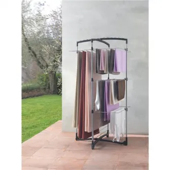 Uscator de rufe vertical Metaltex, model Fortino, 3 nivele, pliabil, 25 m