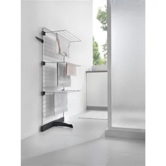 Uscator de rufe vertical Metaltex, model Thunder, 3 nivele, pliabil, suport umerase, 22 m