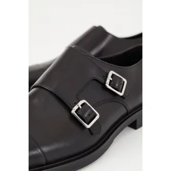 Vagabond Shoemakers, Pantofi de piele cu barete multiple, Negru, 44