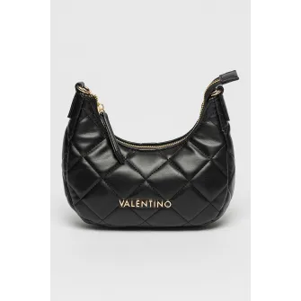 Valentino Bags, Geanta de piele ecologica cu bareta de umar Ocarina, Negru