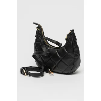Valentino Bags, Geanta de piele ecologica cu bareta de umar Ocarina, Negru