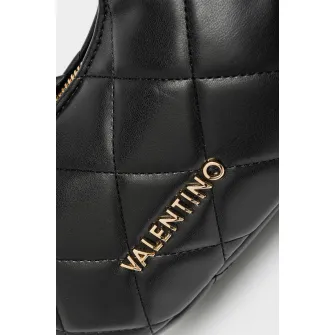 Valentino Bags, Geanta de piele ecologica cu bareta de umar Ocarina, Negru