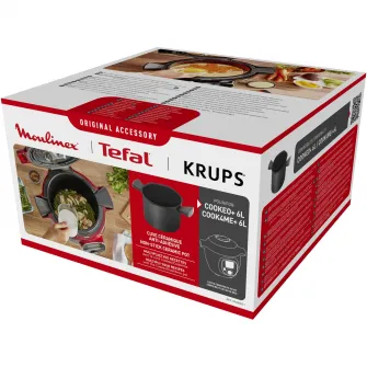 Vas de gatit Tefal XA605011, 6L, compatibil cu multicookerul Tefal Cook4me, seria CY85xx, invelis antiaderent, negru