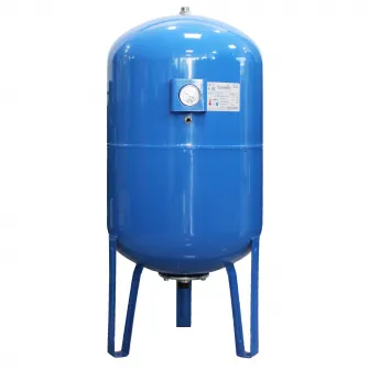 Vas expansiune pentru hidrofor Fornello, 100 litri, vertical, cu picioare si manometru, culoare albastru, presiune maxima 10 bar, membrana EPDM