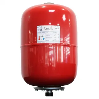 Vas expansiune termic Fornello, 24 litri, vertical, culoare rosu, presiune maxima 10 bar, membrana EPDM
