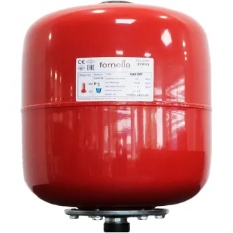 Vas expansiune termic Fornello 35 litri, vertical culoare rosu, presiune maxima 10 bar, membrana EPDM