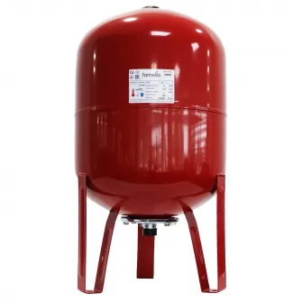 Vas expansiune termic Fornello, 80 litri, vertical, cu picioare, culoare rosu, presiune maxima 10 bar, membrana EPDM