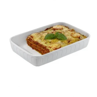 Vas rustic dreptunghiular pentru cuptor Hendi, portelan rezistent pana la 600 gr C, 37,5x26x(H)7,5 cm