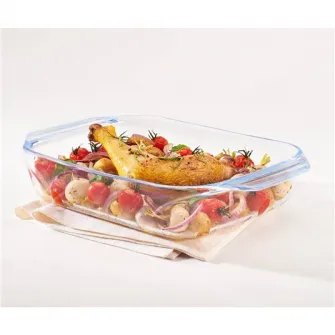 Vas termorezistent dreptunghiular, 31 X 20 cm, 2.2 litri, Pyrex Optimum