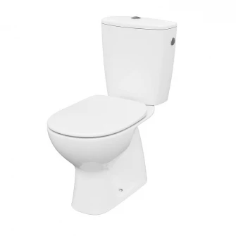 Vas WC compact Cersanit Arteco 682, K667-077, Clean ON, evacuare verticala, cu capac polipropilena, inchdere lenta, rezervor3/5 l, ceramica