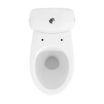 Vas WC compact Cersanit Cersania 695, K11-2337, Simple ON, evacuare orizontala, cu capac, inchidere lenta, rezervor 3/6 l