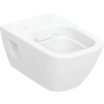 Vas WC suspendat Geberit Selnova Square Premium, RimfreeВ®, cu spalare verticala, forma partial inchisa, 54cm, Alb