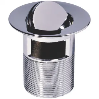 Ventil cu dop rotativ antivandal Wirquin, pentru lavoare cu preaplin, L 75 mm, Crom