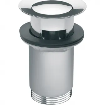 Ventil lavoar click-clack din alama Ferro, 1 1/4'', cu preaplin, Crom