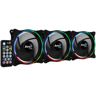 Ventilator Aerocool Eclipse Pro, 120mm, set 3, iluminare aRGB