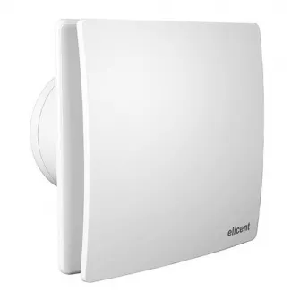 Ventilator baie Elicent Elegance 100, Clapeta antiretur, Motor Long Life 30000h, Debit 90mc/h, IPX4, Alb