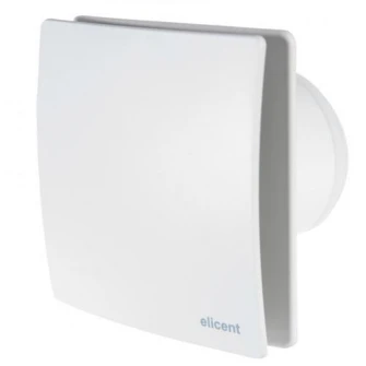 Ventilator baie Elicent Elegance 120MHY, Diametru racord 119 mm, Clapeta antiretur, Senzor de umiditate, Motor long life 30000h, Debit 165mc/h, IPX4, Alb