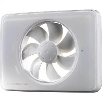 Ventilator baie FRESH Intellivent 2.0 de culoare alba, Garantie 5 ani, Silentios, Timer reglabil, Auto-control al umiditatii, Consum 5 W, 134mc/h, Maxim 21 dB(A), Fabricatie Suedia