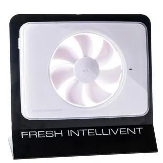 Ventilator baie FRESH Intellivent 2.0 de culoare alba, Garantie 5 ani, Silentios, Timer reglabil, Auto-control al umiditatii, Consum 5 W, 134mc/h, Maxim 21 dB(A), Fabricatie Suedia