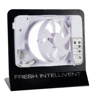 Ventilator baie FRESH Intellivent 2.0 de culoare alba, Garantie 5 ani, Silentios, Timer reglabil, Auto-control al umiditatii, Consum 5 W, 134mc/h, Maxim 21 dB(A), Fabricatie Suedia