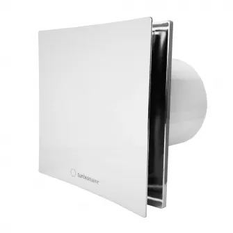 Ventilator baie Turbionaire ARTE 100 SC, clapeta antiretur, aspiratie perimetrala, IPX4, 100 mm, Crom