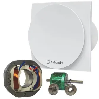 Ventilator baie Turbionaire MIO 100 LL-SW, clapeta antiretur, motor Long Life, IPX4, 100 mm, Alb