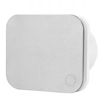 Ventilator baie Turbionaire TREND 100 SA, presiune superioara pana la 35 Pa, clapeta antiretur, aspiratie perimetrala, silentios, design minimalist, IPX4, 100 mm, panou frontal aluminium