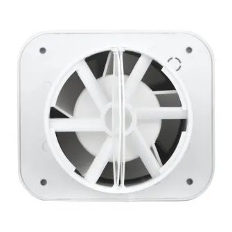 Ventilator baie Turbionaire TREND 100 SA, presiune superioara pana la 35 Pa, clapeta antiretur, aspiratie perimetrala, silentios, design minimalist, IPX4, 100 mm, panou frontal aluminium