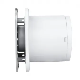 Ventilator baie Turbionaire TREND 100 SA, presiune superioara pana la 35 Pa, clapeta antiretur, aspiratie perimetrala, silentios, design minimalist, IPX4, 100 mm, panou frontal aluminium
