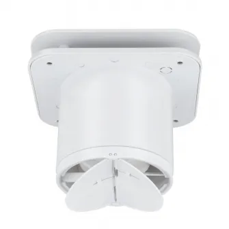 Ventilator baie Turbionaire TREND 100 SWM, presiune superioara pana la 35 Pa, aspiratie perimetrala, clapeta antiretur, silentios, IPX4, 100 mm, Alb mat