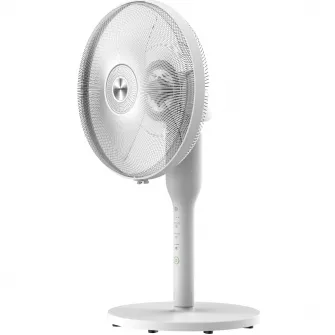Ventilator cu picior Heinner HSF-L360WH, 2 in 1, 65W, inaltime ajustabila, functie oscilare 360°, timer: 8h, control digital, indicatori led, telecomanda, 3 trepte de viteza, 3 moduri: natural, noapte, normal, inaltime 136 cm, alb