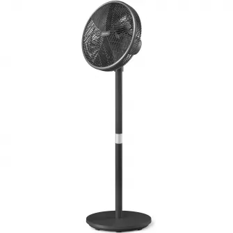 Ventilator cu picior Philips CX3550/01, 45W, 3 setari de viteza, Mod natural, Breeze, Sleep, Rotatie, 40 cm diametru, timmer, conectat cu AIR+, negru