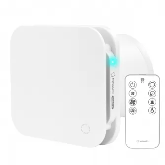 Ventilator de baie multifunctional Turbionaire Trend Plus 120 WM, Telecomanda, Consum max. 5.5W, 7 viteze + Boost, Motor DC Brushless, Clapeta anti retur, Timer reglabil, Debit aer 150mc/h, Silentios, Diametru 120mm, Garantie 60 luni
