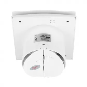 Ventilator de baie Turbionaire RING 100 TW, Alb, Timer, Clapeta antiretur, Diametru racord 100mm, Silentios, Protectie IPX4, Dubla aspiratie frontala si perimetrala