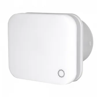 Ventilator de baie Turbionaire TREND 100 SL, Panou frontal LED 7W 5000K, Presiune superioara pana la 35 Pa, Clapeta antiretur, Diametru racord 100mm, Silentios, Protectie IPX4, Aspiratie perimetrala, Design minimalist