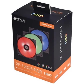 Ventilator ID-Cooling XF-12025, 120mm, set 3 ventilatoare cu iluminare RGB
