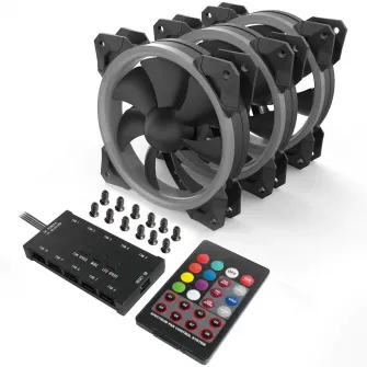 Ventilator Redragon F008 120mm aRGB set 3