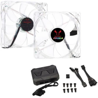 Ventilator Riotoro Prism 120mm iluminare RGB set 2