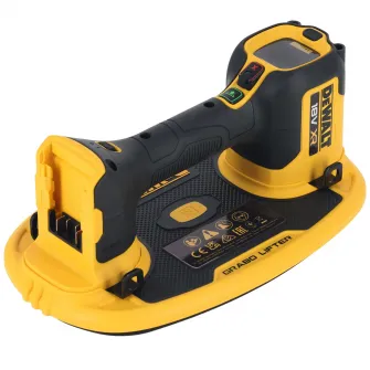 Ventuza vacuum electrica profesionala pe acumulator DeWALT DCE590N, 18V XR Grabo, capacitate ridicare 120 kg, aplicatii multiple, sistem inteligent de mentinere a presiunii, protectie descarcare acumulator, nu include incarcator/acumulator