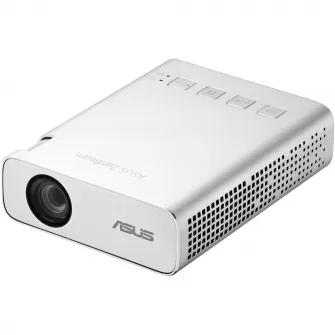 Videoproiector ASUS ZenBeam E1R, DLP LED 30.000 ore, WVGA 854* 480, up to FHD 1920* 1080, 200 lumeni, 500:1, WiFi dongle inclus, Argintiu