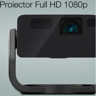 Videoproiector EPSON EF-22B, Full HD 1080P, Laser, 1000 lumeni, 3LCD, DLP, Google TV, Bluetooth, difuzoare 2X5W, Negru